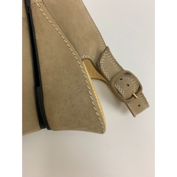 BOGO La Plume Wedge Slingback Sandal Taupe Nubuck Leather Womens EUR 39 US 8.5 - Picture 14 of 15